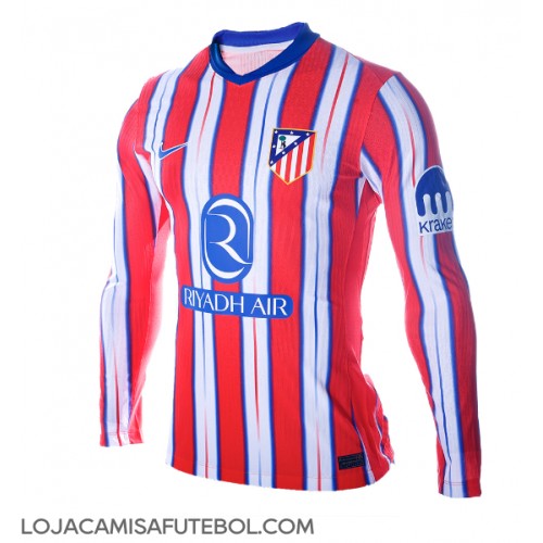 Camisa de Futebol Atletico Madrid Equipamento Principal 2024-25 Manga Comprida